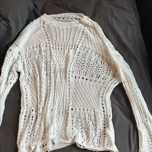 Elegant White Knit Sweater